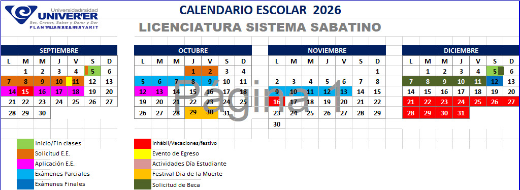 Calendario Escoñar Sabatino PL 27-1